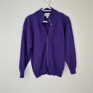 Retro 80's Purple Cardigan